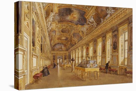 The Interior of the Louvre, the Galerie d'Apollon-Victor Duval-Stretched Canvas