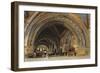 The Interior of the Lower Basilica of St. Francis of Assisi, 1839 (W/C and Gouache with Gum Arabic)-Thomas Hartley Cromek-Framed Giclee Print