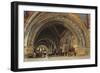 The Interior of the Lower Basilica of St. Francis of Assisi, 1839 (W/C and Gouache with Gum Arabic)-Thomas Hartley Cromek-Framed Giclee Print