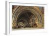 The Interior of the Lower Basilica of St. Francis of Assisi, 1839 (W/C and Gouache with Gum Arabic)-Thomas Hartley Cromek-Framed Giclee Print