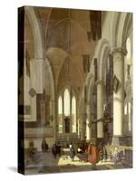 The Interior of the Oude Kerk, Amsterdam-Emanuel de Witte-Stretched Canvas