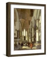 The Interior of the Oude Kerk, Amsterdam-Emanuel de Witte-Framed Giclee Print