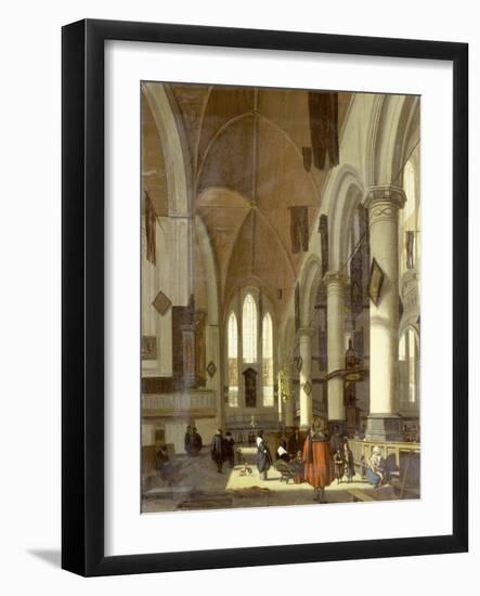 The Interior of the Oude Kerk, Amsterdam-Emanuel de Witte-Framed Giclee Print