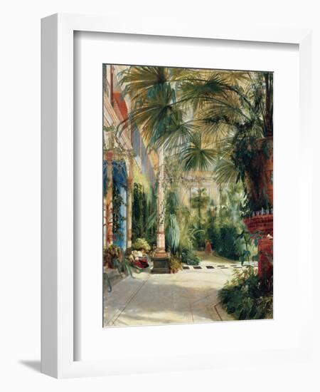 The Interior of the Palm House, 1832-1833-Carl Blechen-Framed Giclee Print