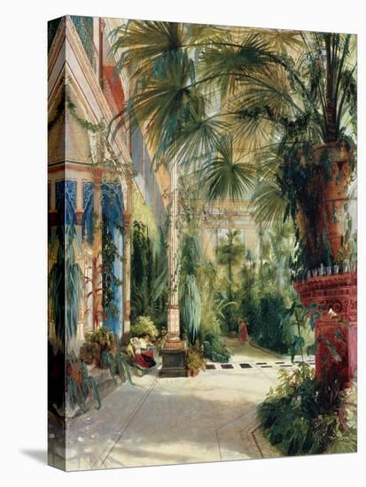 The Interior of the Palm House. 1832-Carl Blechen-Stretched Canvas