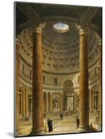 The Interior of the Pantheon, Rome, Looking North from the Main Altar to the Entrance, 1732-Giovanni Paolo Pannini-Mounted Giclee Print