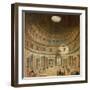 The Interior of the Pantheon, Rome-Giovanni Paolo Pannini-Framed Giclee Print