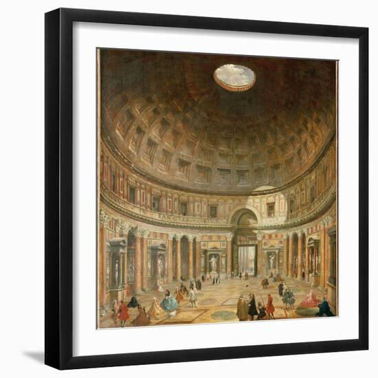 The Interior of the Pantheon, Rome-Giovanni Paolo Pannini-Framed Giclee Print