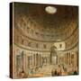 The Interior of the Pantheon, Rome-Giovanni Paolo Pannini-Stretched Canvas