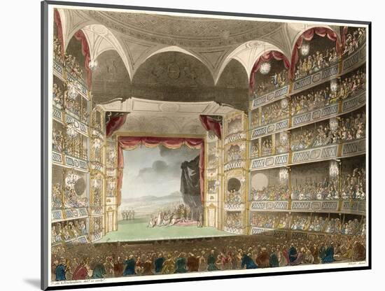 The Interior of the Theatre During a Performance of Shakespeares Coriolanus-Thomas Rowlandson-Mounted Art Print