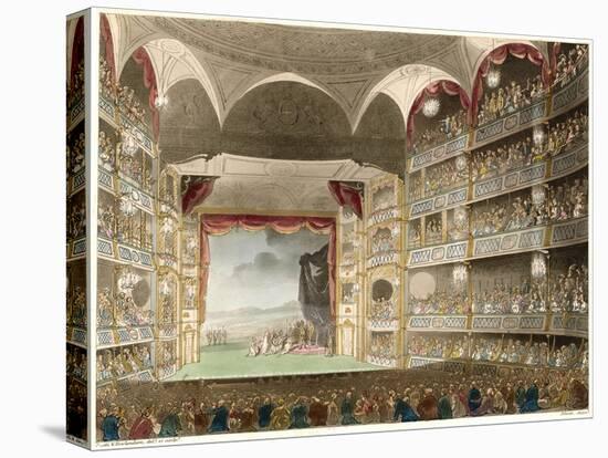 The Interior of the Theatre During a Performance of Shakespeares Coriolanus-Thomas Rowlandson-Stretched Canvas