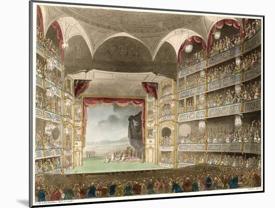 The Interior of the Theatre During a Performance of Shakespeares Coriolanus-Thomas Rowlandson-Mounted Art Print