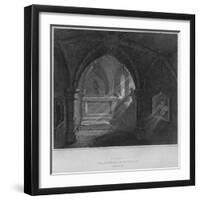 'The Interior of Warkworth Hermitage, Northumberland', 1814-John Greig-Framed Giclee Print