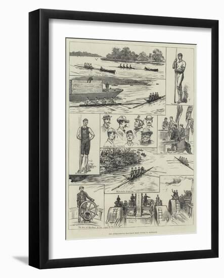 The International Boat-Race from Putney to Mortlake-null-Framed Giclee Print