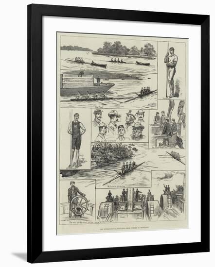 The International Boat-Race from Putney to Mortlake-null-Framed Giclee Print