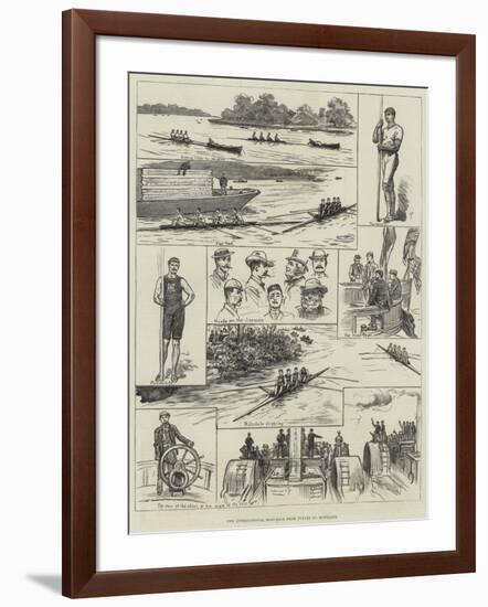 The International Boat-Race from Putney to Mortlake-null-Framed Giclee Print