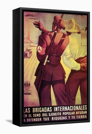 The International Brigades Defend Your Resources and Your Land-Cantos-Framed Stretched Canvas