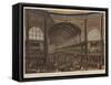 The International Exhibition, the Nave, Looking West-null-Framed Stretched Canvas