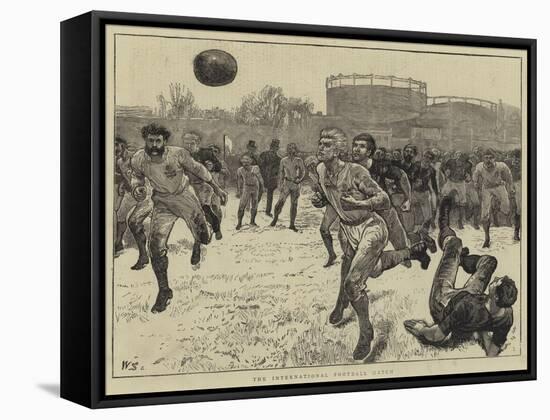 The International Football Match-William Small-Framed Stretched Canvas