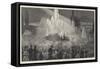 The International Health Exhibition at Night, the Fountains Illuminated-William Heysham Overend-Framed Stretched Canvas