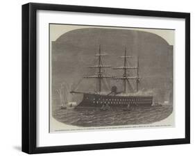 The International Naval Festival at Cherbourg, Illumination of the French Ironclad Magenta-null-Framed Giclee Print