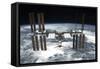 The International Space Station in Orbit Above Earth-null-Framed Stretched Canvas