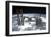 The International Space Station in Orbit Above Earth-null-Framed Photographic Print