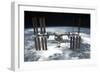 The International Space Station in Orbit Above Earth-null-Framed Photographic Print