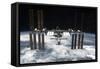 The International Space Station in Orbit Above Earth-null-Framed Stretched Canvas