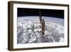 The International Space Station in Orbit Above Earth-null-Framed Photographic Print