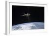 The International Space Station in Orbit Above Earth-null-Framed Photographic Print