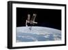 The International Space Station in Orbit Above Earth-null-Framed Photographic Print