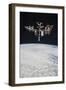 The International Space Station in Orbit Above Earth-null-Framed Photographic Print