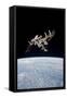 The International Space Station in Orbit Above Earth-null-Framed Stretched Canvas