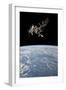 The International Space Station in Orbit Above Earth-null-Framed Photographic Print