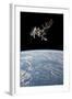 The International Space Station in Orbit Above Earth-null-Framed Photographic Print