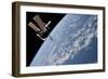 The International Space Station in Orbit Above Earth-null-Framed Photographic Print