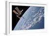 The International Space Station in Orbit Above Earth-null-Framed Photographic Print