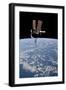 The International Space Station in Orbit Above Earth-null-Framed Photographic Print