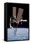 The International Space Station in Orbit Above Earth-null-Framed Stretched Canvas