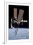 The International Space Station in Orbit Above Earth-null-Framed Photographic Print