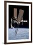 The International Space Station in Orbit Above Earth-null-Framed Photographic Print