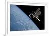 The International Space Station in Orbit Above Earth-null-Framed Photographic Print