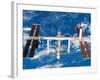 The International Space Station Moves Away from Space Shuttle Endeavour August 19, 2007-Stocktrek Images-Framed Photographic Print