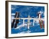 The International Space Station Moves Away from Space Shuttle Endeavour August 19, 2007-Stocktrek Images-Framed Photographic Print