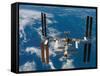 The International Space Station Moves Away from the Space Shuttle Atlantis, June 19, 2007-Stocktrek Images-Framed Stretched Canvas