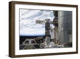 The International Space Station with Two Docked Russian Spacecraft-null-Framed Photographic Print