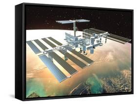 The International Space Station-null-Framed Stretched Canvas