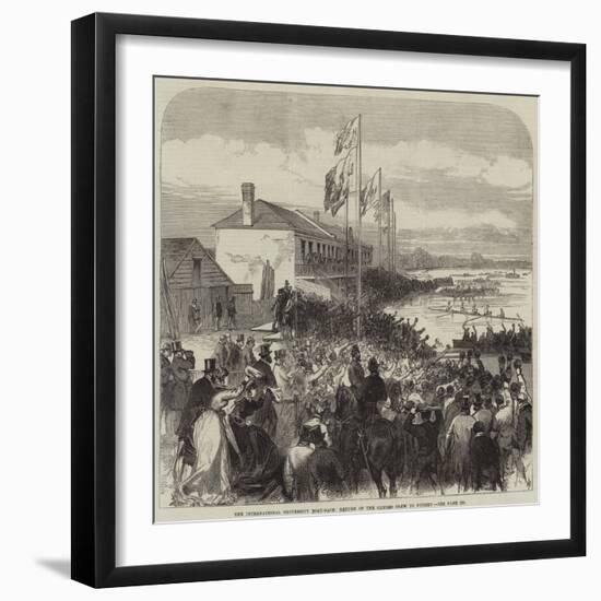 The International University Boat-Race, Return of the Oxford Crew to Putney-null-Framed Giclee Print