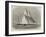 The International Yacht-Race, the Cambria Weathering the Sappho Off Bonchurch-Edwin Weedon-Framed Giclee Print